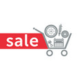 sale in the auto parts store vector image