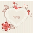 lace floral heart vector image