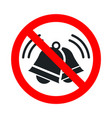 noise not allowed keep quiet red forbidden sign vector image vector image