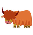 yak icon wild bison funny cartoon animal vector image vector image