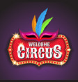 circus banner background design vector image