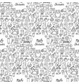 doodle baby shower seamless pattern vector image