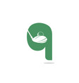 initial letter q golf logo design vector image vector image