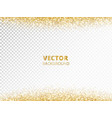 sparkling glitter border frame falling golden vector image