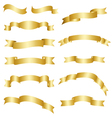 golden banner set vector image