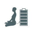 human meditation vector image