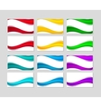 set of business cards with abstract colorful waves vector image vector image