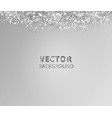 sparkling glitter border frame falling silver vector image vector image