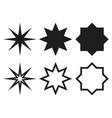 star shapes collection simple silhouettes vector image