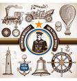 transport and nautical set vector image