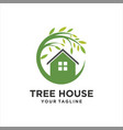 tree house logo template design vector image vector image