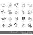 valentines day love icon set vector image vector image