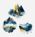 abstract arrangements landscapes mountains vector image