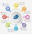 infographic template with social media icons vector image