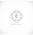 luxury monogram logo vector image