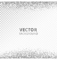 sparkling glitter border frame falling silver vector image vector image