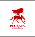 winged horse pegasus simple vector image