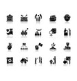 charity drop shadow black glyph icons set vector image vector image