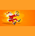 christmas santa claus drives vector image vector image