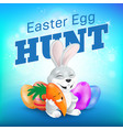 easter egg hunt party flyer or banner template vector image