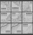 grey contours topography geographic vector image vector image