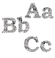 letters of different fonts vector image