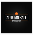 autumn sale label design background vector image vector image