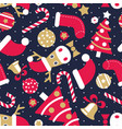 christmas seamless pattern vector image