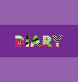 diary concept word art vector image