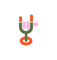 microphone logo vector image vector image