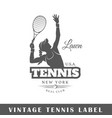 tennis label vector image