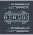 vintage label typeface vector image vector image