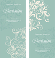 invitation floral card vector image