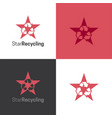 star recycling logo and icon vector image