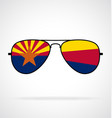 cool aviator sunglasses with arizona az flag vector image