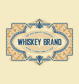 retro whiskey label vector image