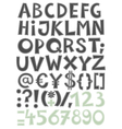 colorful numbers and letters vector image