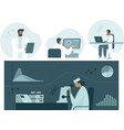 coronavirus covid19-19 research set vector image vector image