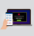 two steps authentication and authorization concept vector image