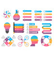 bundle infographic elements in flat style vector image vector image