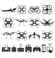 drone footage emblems vector image