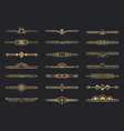 golden art deco dividers decorative geometric vector image vector image