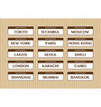 destination stickers vector image vector image