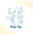 line style durga puja indian festival celebration vector image vector image