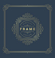 vintage flourishes ornament swirls lines frame vector image vector image