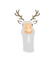 winter atmosphere christmas card with cute goose vector image