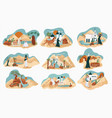 oasis flat set vector image