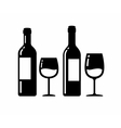 wine icons vector image