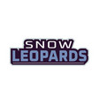 bold sports font for snow leopard logo vector image