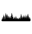 fir trees silhouettes coniferous spruce vector image vector image